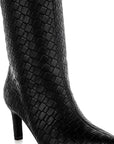 Mentha Woven Faux Leather Boots