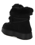 Bunting Faux Fur Collar Flatform Boots