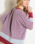 e Luna Aztec Monogram Colorblock Tunic