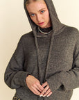 Davi & Dani Drop Shoulder Long Sleeve Hooded Sweater