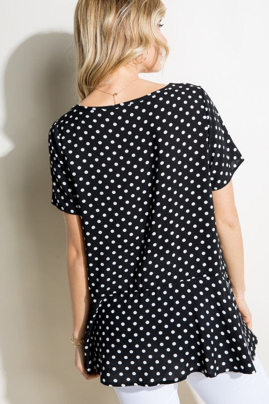 e Luna Polka Dot Tunic Top