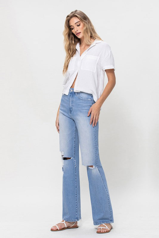 Flying Monkey High Rise Vintage Flare Jeans - Online Only