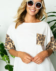 e Luna Terry Solid Animal Boxy Top