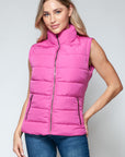 Snobbish Zip Up Turtleneck Vest with Pockets