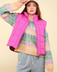 VERY J Zip Up Puffer Padded Warm Vest