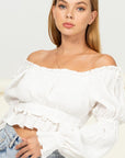 HYFVE Dipped in Sugar Flounce Hem Blouse - Online Only