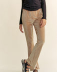 Davi & Dani Elastic Waist Knit Flare Pants