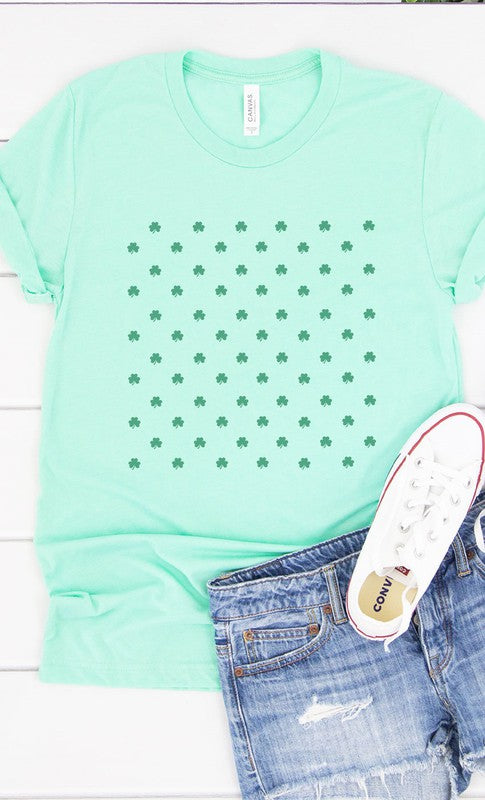 Clover Pattern Graphic Tee