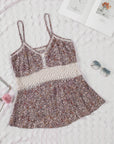 Floral Lace Crochet Spaghetti Strap Tank Top
