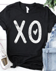 Distressed XOXO Heart Graphic Tee