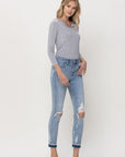 Flying Monkey Mid Rise Crop Skinny Jean  - Online Only