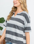 e Luna Striped Basic Top