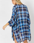 Davi & Dani Striped Short Sleeve Kimono - Online Only