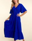 Haptics Tiered Babydoll Maxi Dress with Side Pocket