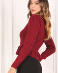 Lilou Peplum Sweater Top