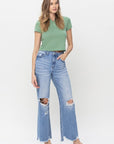 VERVET by Flying Monkey 90's Vintage Super High Rise Flare Jeans