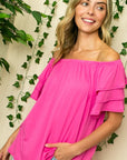 e Luna PLUS Off Shoulder Tiered Ruffle Top