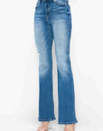 bytos Full Size Distressed High Rise Jeans with Pockets