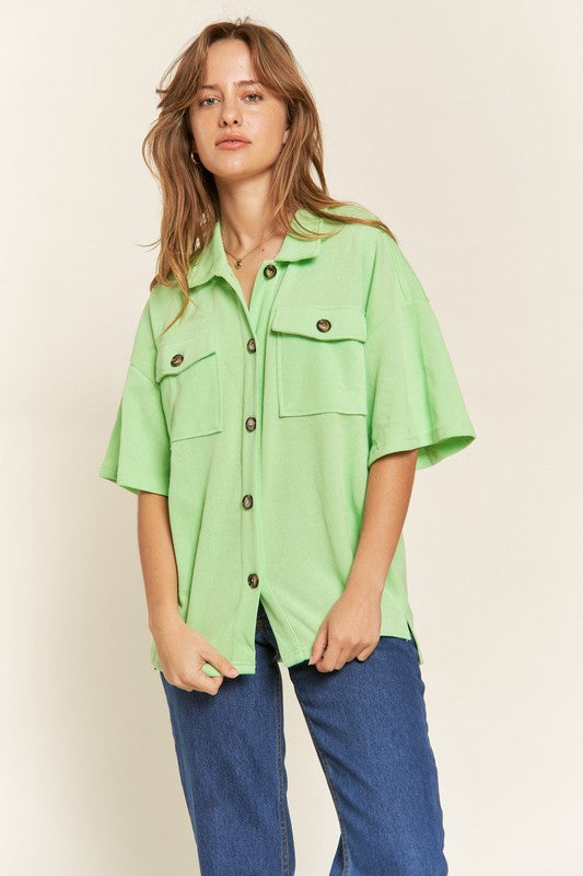 Jade By Jane Smile Face Back Shirt PLUS