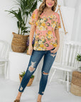 e Luna Allover Floral Boxy Top