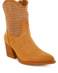 Bimmy Woven Pointy Western Boots