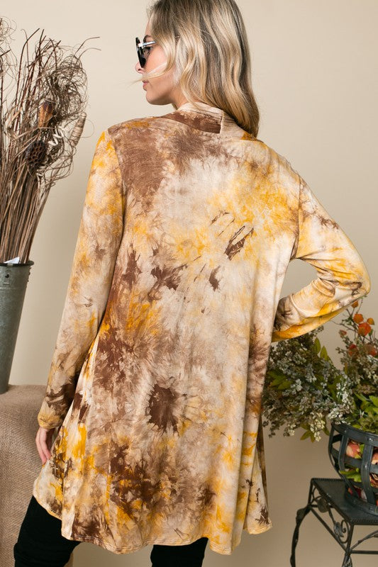 e Luna PLUS Tie Dye Long Cardigan