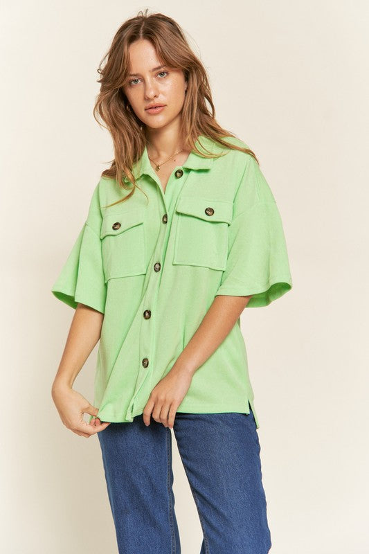 Jade By Jane Smile Face Back Shirt PLUS