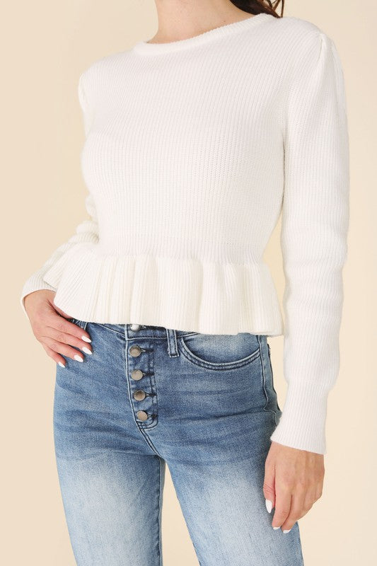 Lilou Peplum Sweater Top