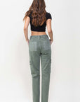 VERVET by Flying Monkey Mid Rise Straight Jeans with Cargo Pocket Detail