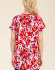 Celeste Full Size Round Neck Short Sleeve Floral T-Shirt