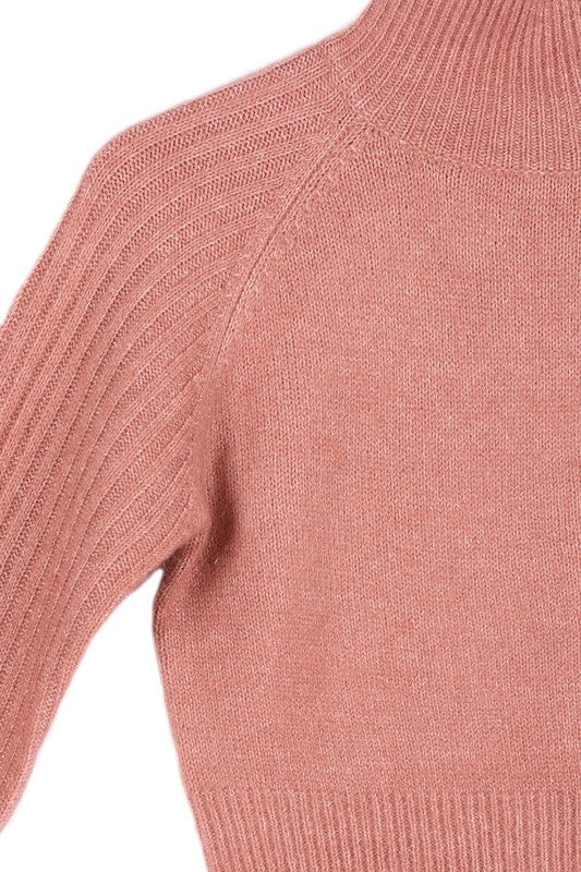 Lilou Crop Mock Neck Sweater