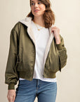 Reversible All Weather Fur Lined Bomber Jacket