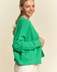 Davi & Dani Open Front Drop Shoulder Cardigan