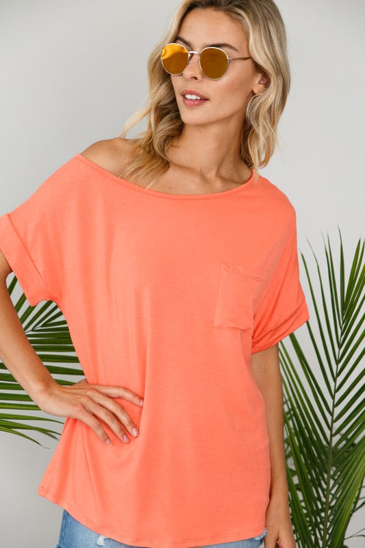 e Luna PLUS Solid One Shoulder Top