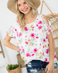 e Luna PLUS Floral Boxy Top