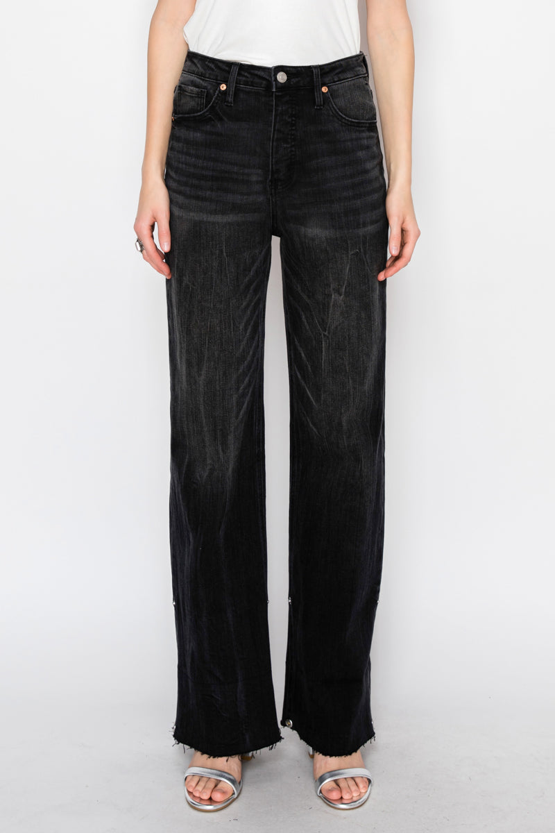 Artemis Vintage | Elodie Tummy Control Inseam Transform High Rise A-line Wide Jeans