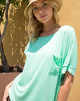 e Luna Solid One Shoulder Top