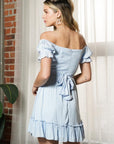 One and Only Collective Off Shoulder Ruffle Mini Dress - Online Only