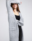 BiBi Twist Knitted Open Front Cardigan With Pockets