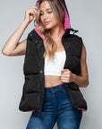 Snobbish Snap and Zip Closure Hooded Vest