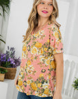 e Luna Allover Floral Boxy Top