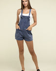 Zenana Washed Knot Strap Romper