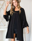 PLUS Jade by Jane Glitter Bell Sleeve Kimono Style Cardigan