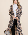 Celeste Full Size Leopard V-Neck Long Sleeve Cardigan