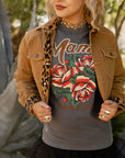 Mama Is The Toughest Faded Navy Tee