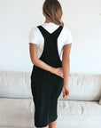 Patty Overall Dress in Black