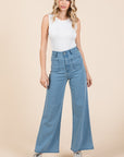 Mittoshop High Waist Wide Leg Jeans