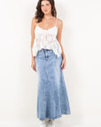 Artemis Vintage |Kayla Denim Maxi Skirt