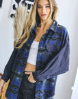 Davi & Dani Plus Printed Button Down Jacket - Online Only - My Pampered Life Seattle