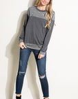 e Luna Distressed French Terry Sweatshirts